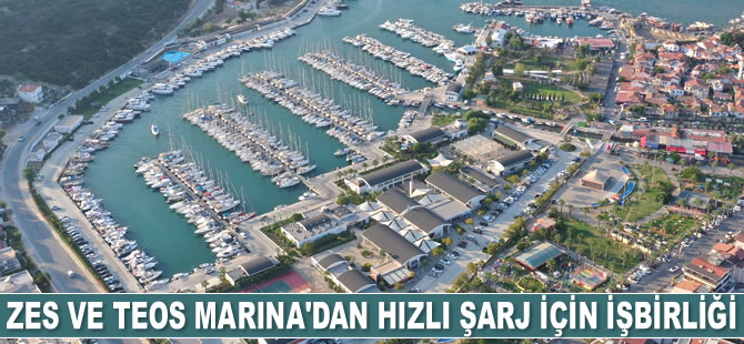 Teos Marina’da hızlı şarj istasyonu hizmet vermeye başladı
