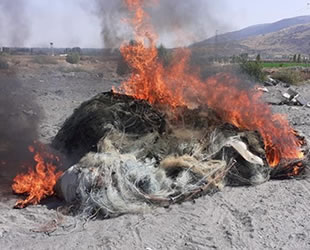 Afyonkarahisar’da 50 bin metre balık ağı imha edildi