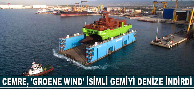 Cemre Tersanesi, ‘Groene Wind’ isimli gemiyi denize indirdi