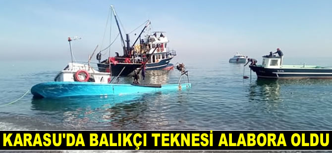 Karasu’da balıkçı teknesi alabora oldu