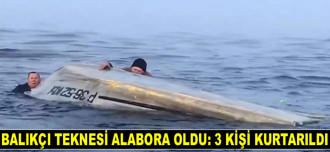 Rusya'da alabora olan teknedeki 3 balıkçı, son anda kurtarıldı