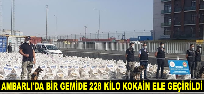 Kolombiya'dan Türkiye'ye gelen gemide 228 kilo kokain ele geçirildi