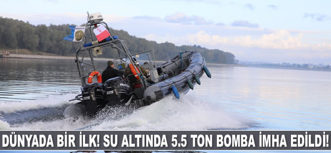 Dünyada bir ilk! Su altında 5.5 ton bomba imha edildi!