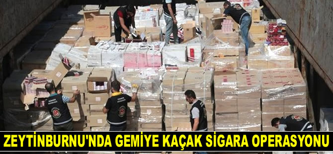 Zeytinburnu açıklarında yabancı bayraklı gemiye kaçak sigara operasyonu düzenlendi