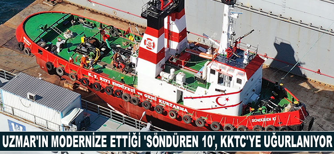 Uzmar Tersanesi’nde modernize edilen Söndüren 10 Römorkörü KKTC’ye uğurlanıyor