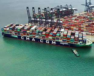 CMA CGM Jacques Saade konteyner gemisi rekor kırdı