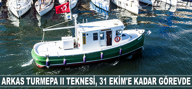 ‘ARKAS TURMEPA II’ isimli atık toplama teknesi, 31 Ekim’e kadar çalışmaya devam edecek