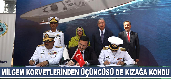 MİLGEM korvetlerinden üçüncüsü de kızağa kondu