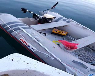 Boş botta balıkçılık malzemeleri ele geçirildi