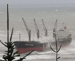 MERCURY OCEAN isimli gemi, fırtınada sürüklenerek karaya oturdu