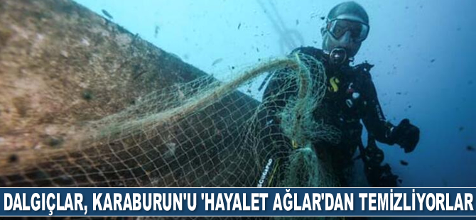 Dalgıçlar, Karaburun'u ‘hayalet ağlar’dan temizliyorlar