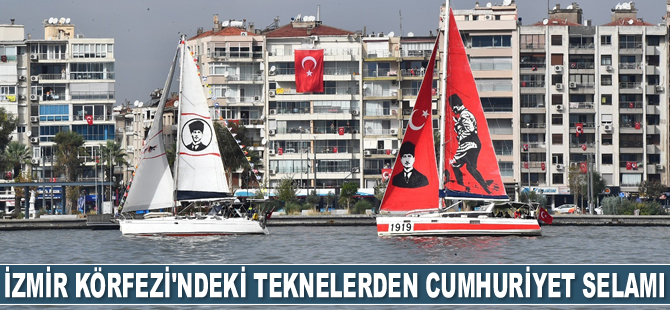 İzmir Körfezi'ndeki tekneler, Cumhuriyet selamı verdi