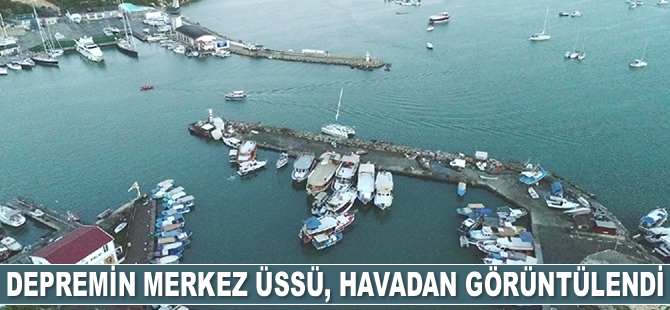 Depremin merkez üssü Seferihisar, havadan görüntülendi