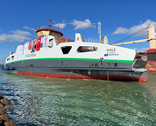 Ada Tersanesi’nin Norveçli Norled için inşa ettiği Hıdle feribotu suya indirildi