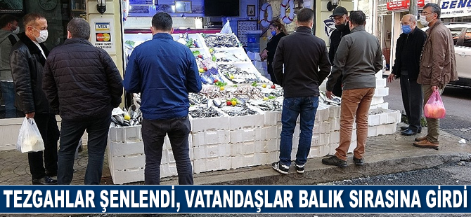 Ordu'da balıkçı tezgahları şenlendi, vatandaşlar balık sırasına girdi