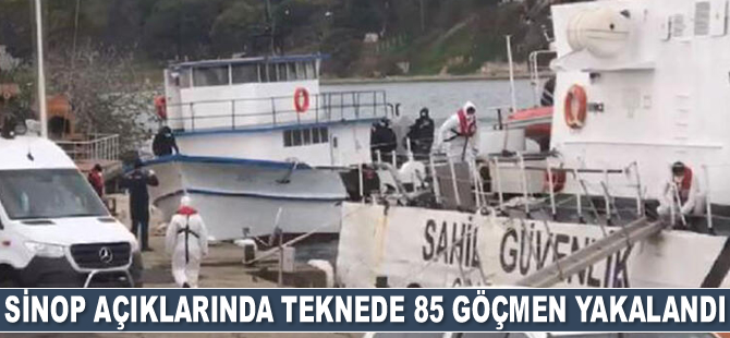 Sinop açıklarında teknede 85 kaçak göçmen yakalandı
