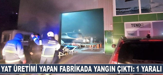Gebze’de yat üretimi yapan fabrikada yangın çıktı: 1 yaralı