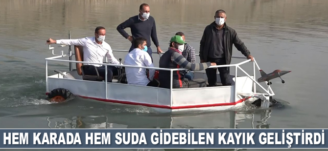 Sondaj ustası Ender Demir, hem karada hem suda gidebilen kayık geliştirdi