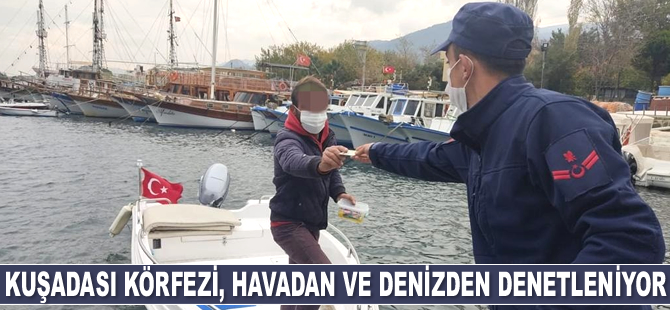 Sahil Güvenlik, Kuşadası Körfezi’ni havadan ve denizden denetliyor