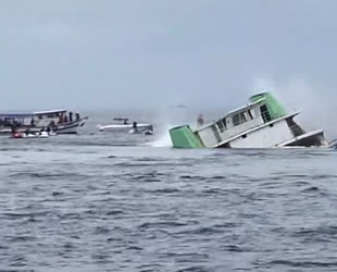 Agenor Gordilho isimli arabalı feribot yapay resif için batırıldı