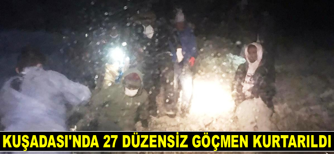 Aydın’da 27 düzensiz göçmen kurtarıldı