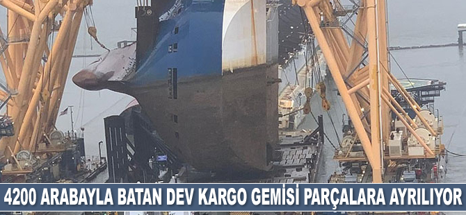 Brunswick Limanı’nda batan Golden Ray gemisi, parçalara ayrılıyor