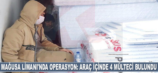 Mağusa Limanı’nda operasyon: Araç içinde 4 mülteci bulundu