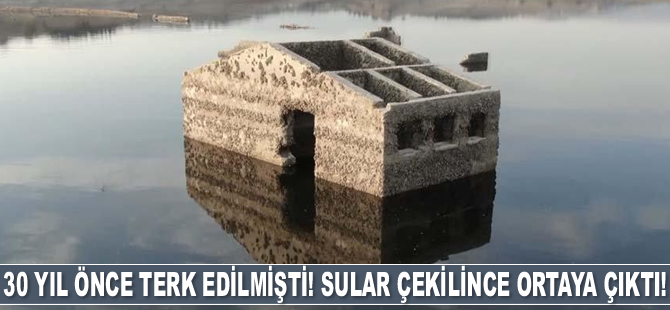 Sır Barajı'ndaki sular çekilince kalıntılar ortaya çıktı