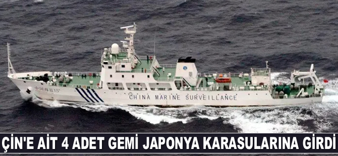 Çin'e ait 4 adet gemi Doğu Çin Denizi'nde Japonya karasularına girdi