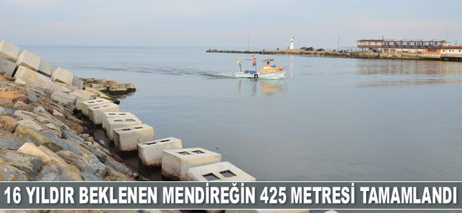16 yıldır yapılması beklenen mendireğin 425 metresi tamamlandı