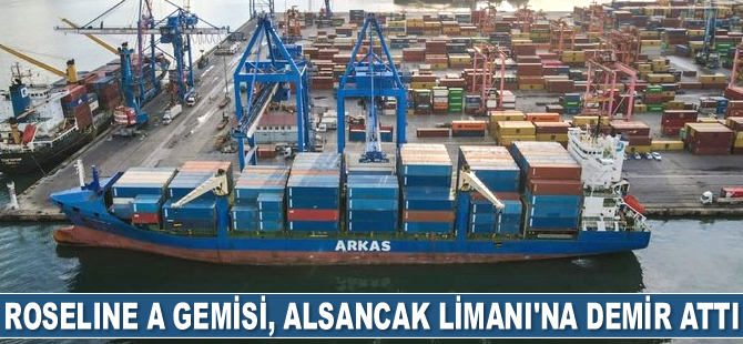 Roseline A isimli konteyner gemisi, Alsancak Limanı'na demir attı
