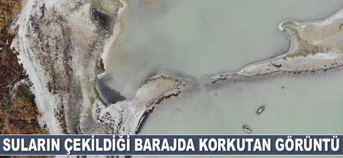 Suların çekildiği Büyükçekmece Barajı’ndaki görüntü korkuttu