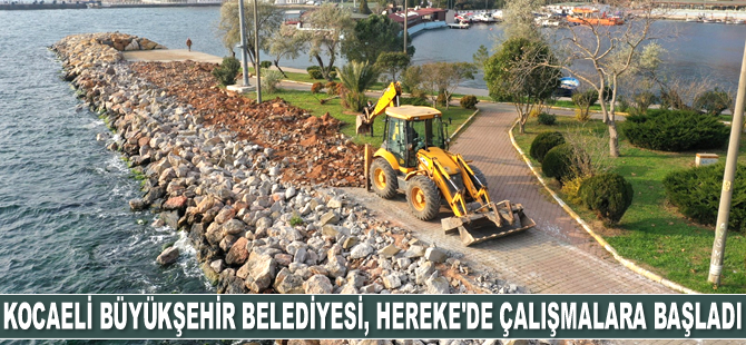 Kocaeli Büyükşehir Belediyesi, Hereke Sahili’nde çalışmalara başladı