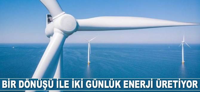 Bir dönüşüyle iki günlük enerji üretiyor