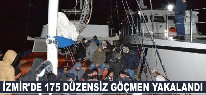 İzmir'de 175 düzensiz göçmen ile 1 göçmen kaçakçısı yakalandı