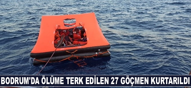 Bodrum'da ölüme terk edilen 27 göçmen kurtarıldı