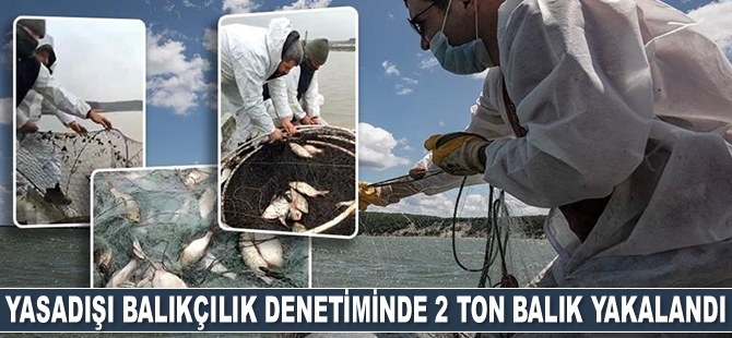 Terkos Gölü'nde yasadışı balıkçılık denetiminde 2 ton balık yakalandı