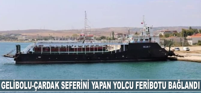 Gelibolu-Çardak seferini yapan Gelba 7 isimli arabalı yolcu feribotu bağlandı