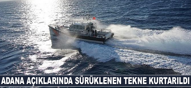 Karataş açıklarında sürüklenen tekne kurtarıldı