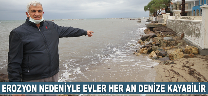 Ayvalık’ta kıyı erozyonu ürkütüyor