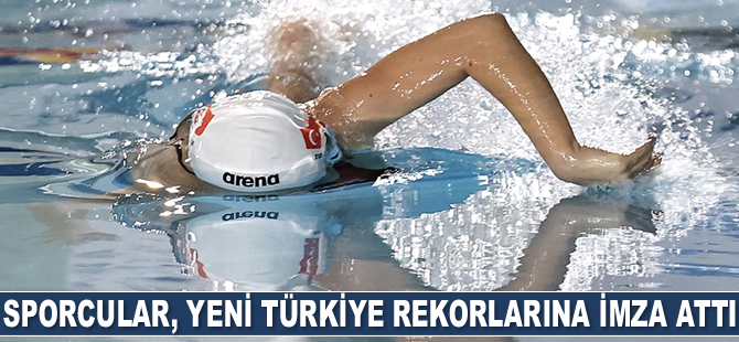 Yüzmede yeni Türkiye rekorları kırıldı