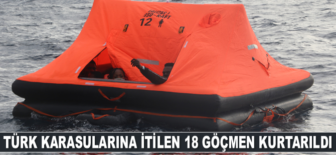 Çanakkale’de 18 düzensiz göçmen kurtarıldı