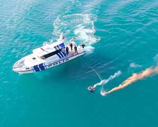 Antalya’da Deniz Polisi, ‘Kurtarma Tatbikatı’ gerçekleştirdi