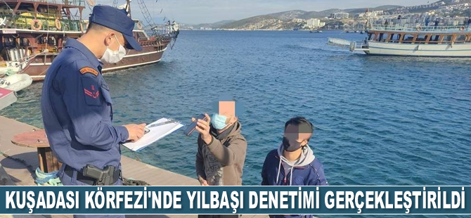Sahil Güvenlik ekipleri, Kuşadası Körfezi'nde yılbaşı denetimi gerçekleştirdi