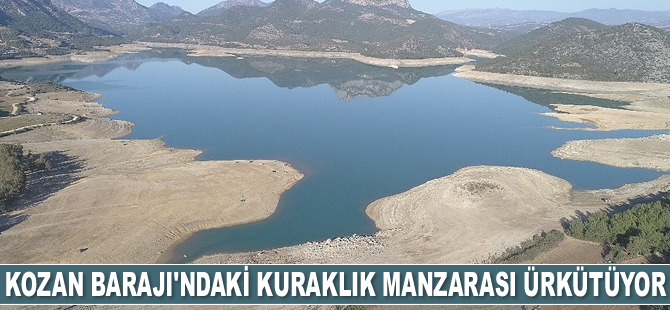 Kozan Barajı’ndaki kuraklık manzarası ürkütüyor