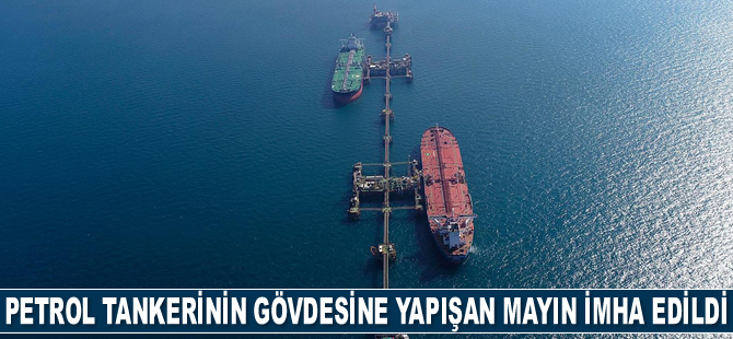 Petrol tankerinin gövdesine yapışan mayın imha edildi