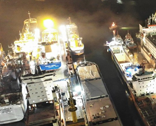 Torgem Tersanesi’ndeki canlı hayvan taşıma gemisinde yangın çıktı