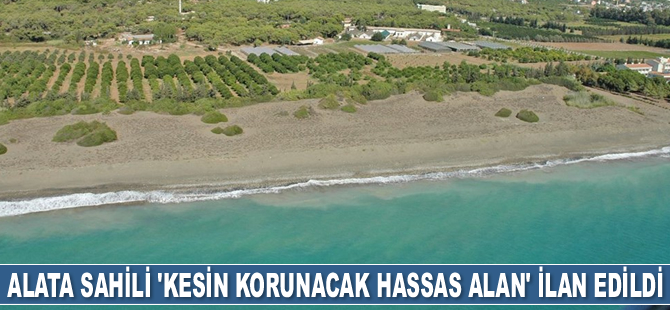Alata sahili ‘kesin korunacak hassas alan’ ilan edildi