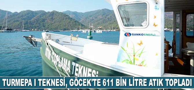 TURMEPA I teknesi, Göcek'te 611 bin litre atık topladı