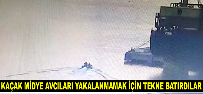 Kaçak midye avcıları yakalanmamak için tekne batırdılar